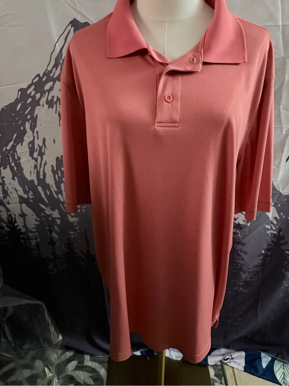 Croft & Barrow Quick Dry Men’s XL Coral Performance Golf Polo